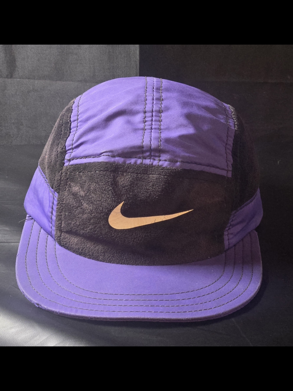 Nike 5 Panel Hat Suede Sample Adjustable Vintage Purple Cap Unisex Adult